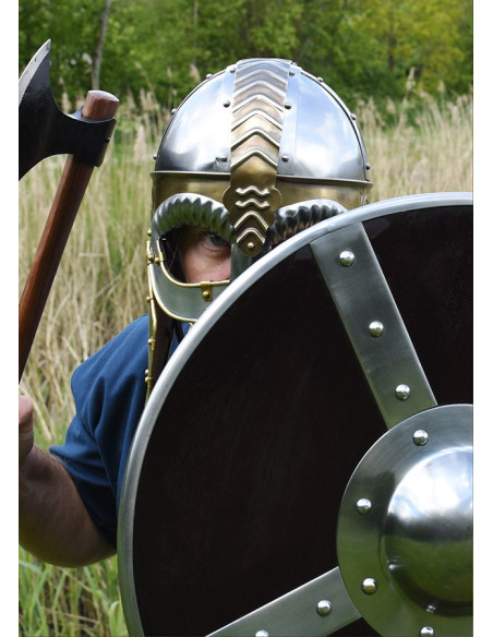 Elmo medievale Beowulf con visiera