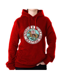 Felpa Rossa Cavalieri Templari con Cappuccio 2