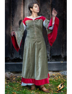 Abito medievale della regina Isobel, colore verde