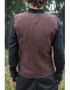 Gilet contadino medievale Maron, colore marrone 2