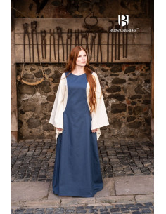 Pellote, tunica medieval, donna Isabella, colore blu 2