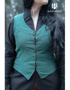 Gilet contadino medievale mariano, colore verde 2