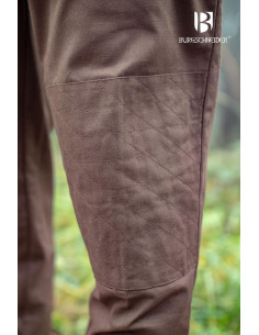 Pantaloni medievali Kergon, cotone marrone 2