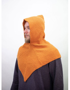 Gugel medievale lavorato a maglia in lana 2