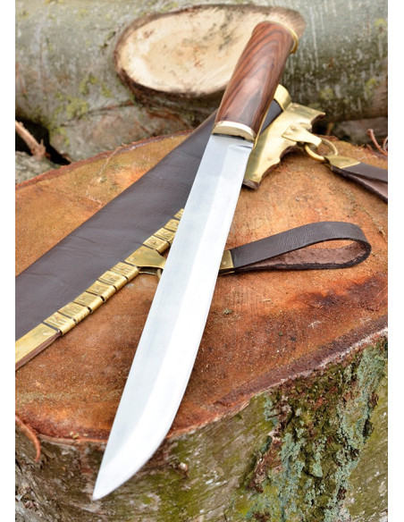 Coltello vichingo Seax con fodero in...