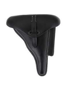 Bandoliera per pistola tedesca P38, pelle nera