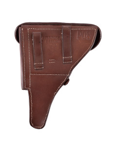 Bandoliera per pistola tedesca WWII P08, pelle marrone 2