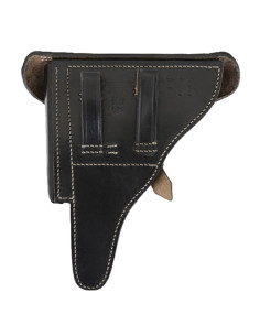 Fondina per pistola tedesca WWII P08, pelle nera 2