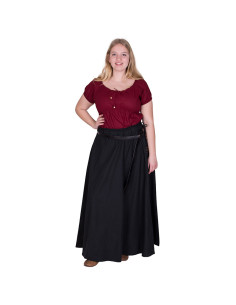 Blusa medievale a maniche corte Aren, colore rosso 2