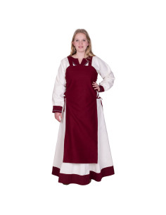 Grembiule vichingo Tina in cotone, colore vino rosso