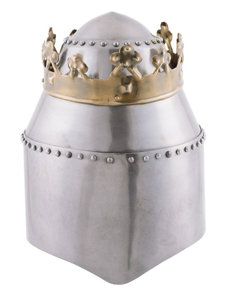 Grande elmo da battaglia con corona...