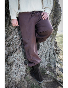 Pantaloni medievali Gerold, colore marrone