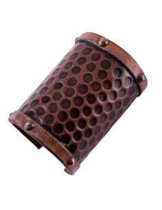 Bracciale in pelle per guerriero, 1 unità, 10x20 cm.