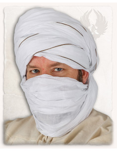 Autentico turbante arabo Masud bianco 2
