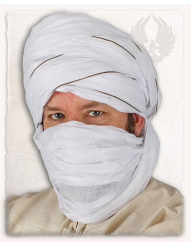Autentico turbante arabo Masud bianco ⚔️ Negozio Medievale