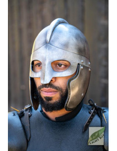 Elmo da guardia del corpo medievale, armeria epica