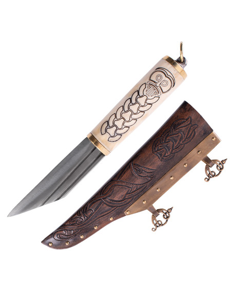 Coltello Seax o Viking con manico in...