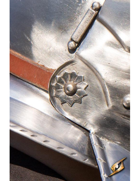 Elmo bordeaux con visiera in acciaio...