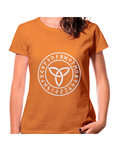 T-shirt celtica trisqueta arancione...