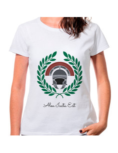 Maglietta Donna Bianca Elmo Centurione Romano, manica corta