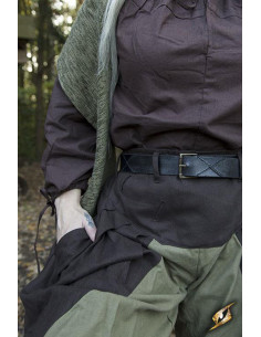 Pantaloni larghi medievali Ignis, marrone-verde 2