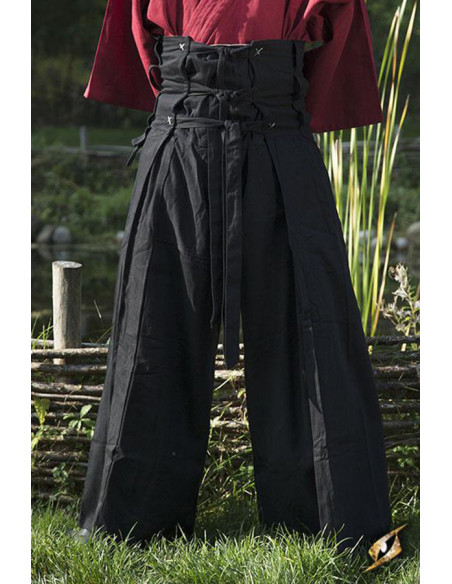 Pantaloni neri da samurai giapponesi,...