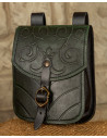 Borsa medievale Goffredo in pelle verde