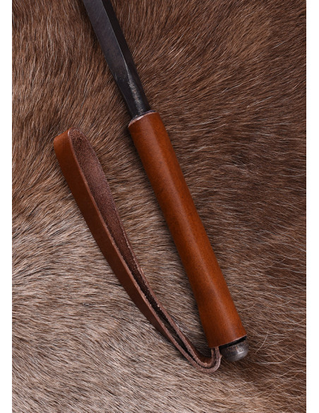 Mazza d'acciaio medievale con manico...