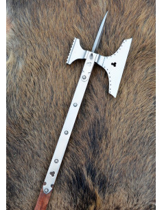 Ascia con asta Poleaxe con martello, XV secolo 2