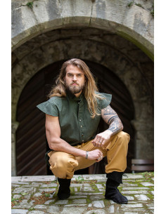 Gilet classico rinascimentale modello Charles, colore verde 2