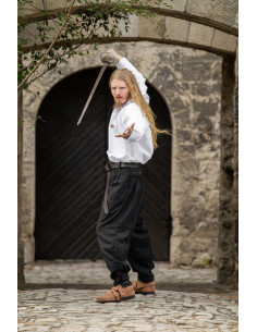 Pantalone capri ampio modello Eckart, colore nero