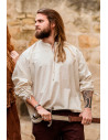 Camicia medievale modello Batrholomeus, colore bianco naturale