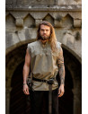 Camicia medievale grigia senza maniche, modello Jean