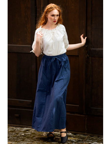 Gonna medievale modello Diana, blu