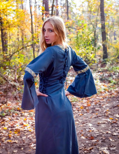 Abito medievale donna modello Sophie, Blu 2