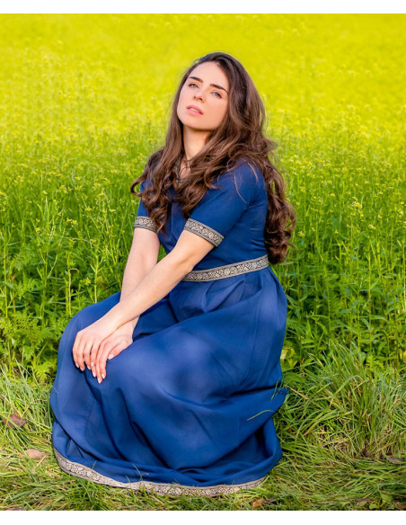 Abito medievale donna Enin, colore blu