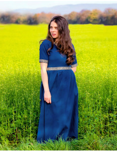 Abito medievale donna Enin, colore blu