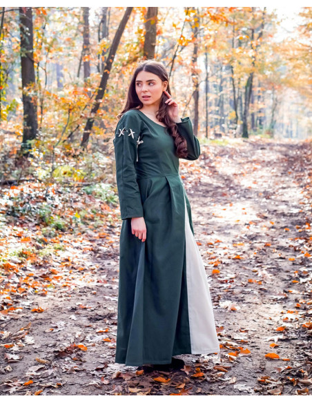 Abito medievale verde-bianco modello...