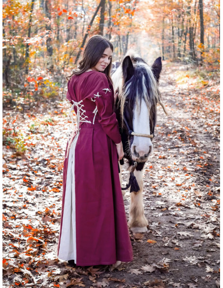 Abito medievale rosso-bianco modello...