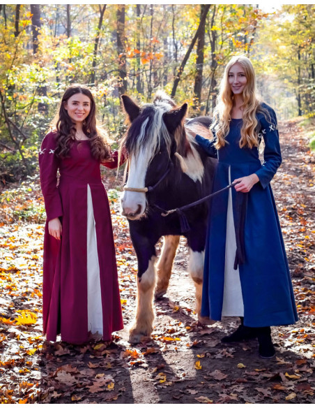 Abito medievale rosso-bianco modello...