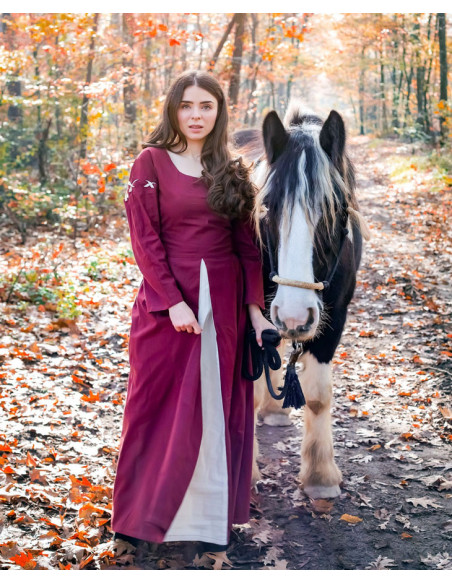 Abito medievale rosso-bianco modello...