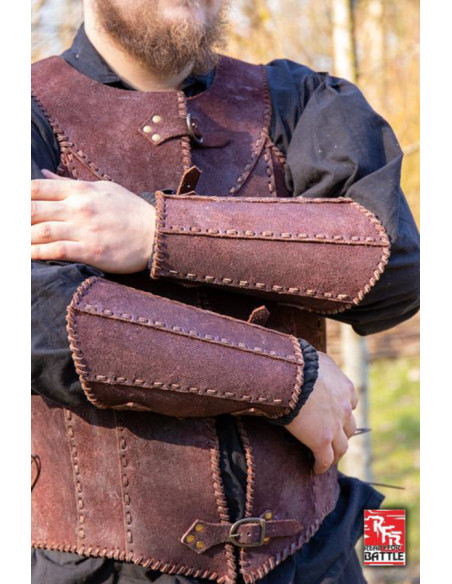 Bracciali medievali da veterano, in...