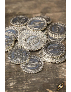 Set di 30 monete leone, colore argento