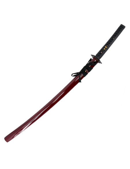 Katana pratica rossa base con scatola