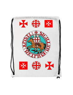 Zaino con coulisse Cavalieri Templari Croci (34x42 cm.) 2