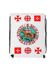 Zaino con coulisse Cavalieri Templari Croci (34x42 cm.)