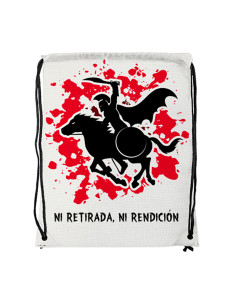 Borsa con coulisse guerriero spartano a cavallo (34x42 cm.)