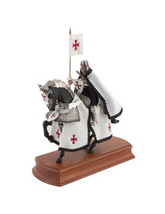 Armatura a cavallo con Stendardo dei Cavalieri Templari,...