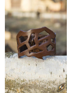 Bracciale Elf Rogue in pelle marrone, 31 cm.