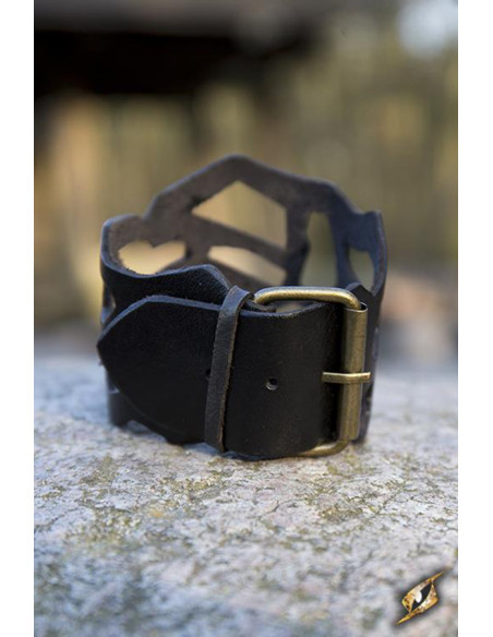 Bracciale Elf Rogue in pelle nera, 31...